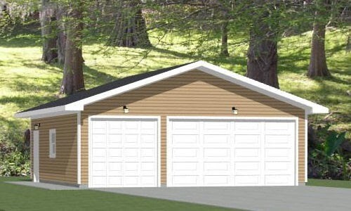 28×28 2-Car Garage — 784 sqft — PDF Floor Plan — Model 3R