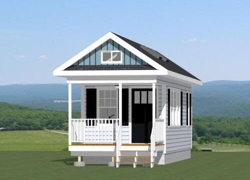 10×28 Tiny House — 466 sq ft — PDF Floor Plan — Model 4A