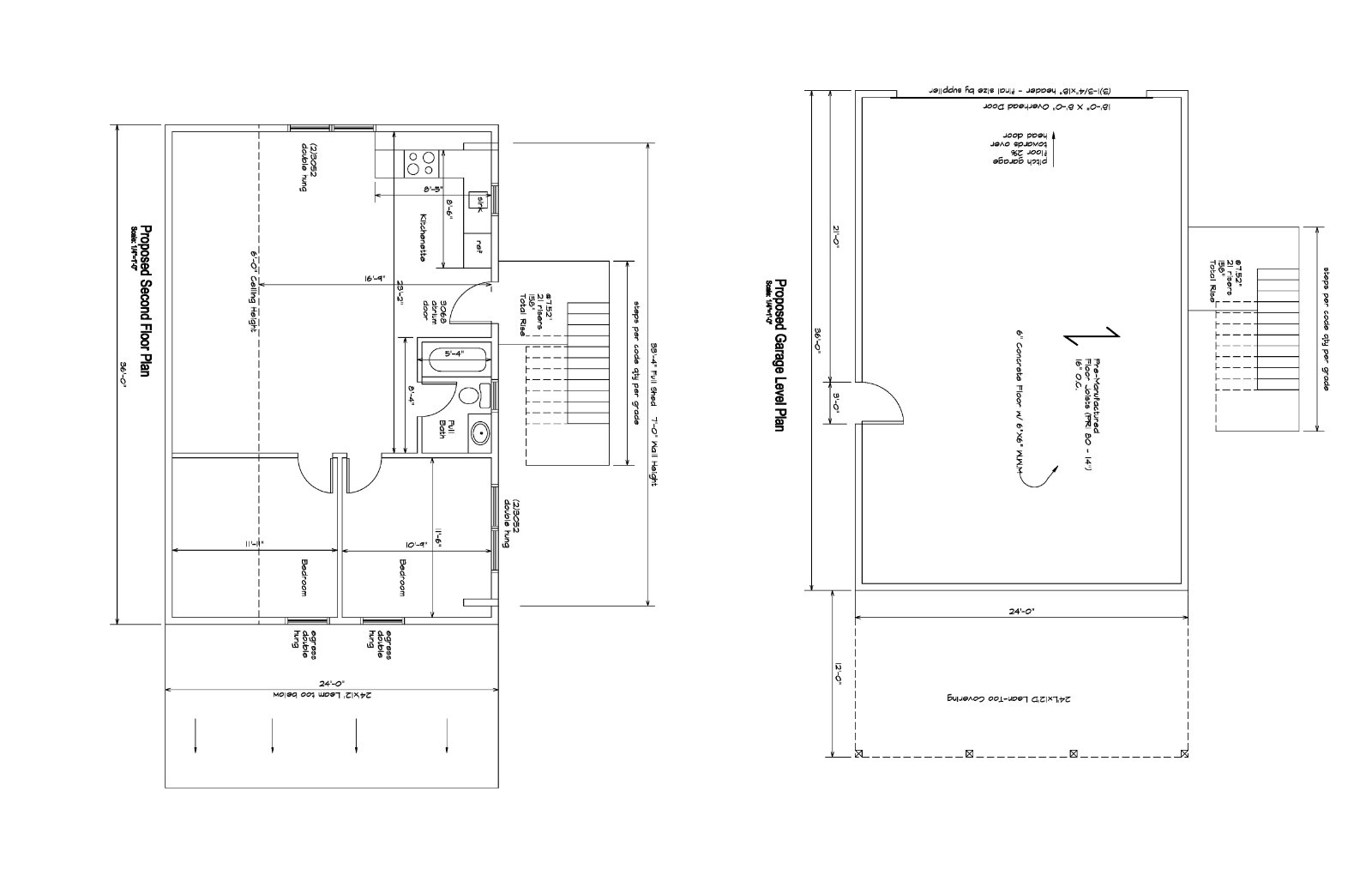 24X36 36X24 GARAGE PLAN APARTMENT ABOVE GABLE ROOF PLAN 20-2436-GBL-AP-8