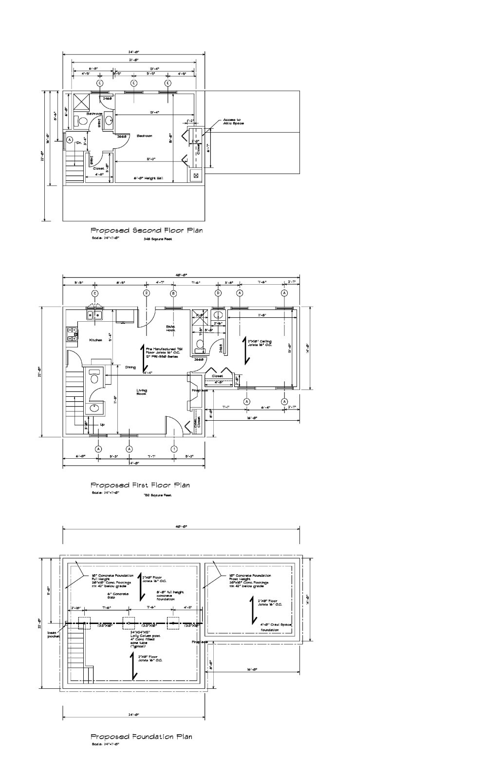 HOUSE PLANS HALF CAPE STYLE PLAN 1100 SF 2BR-2B- 1/2CAPE STYLE HOUSE PLANS #2716