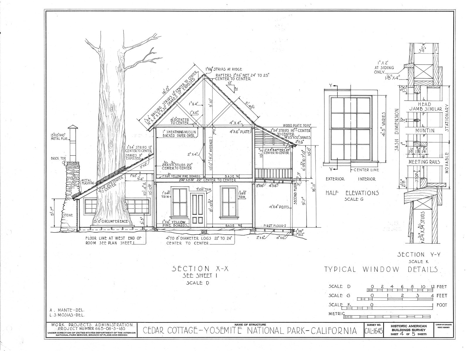 Craftsman Style Mountain Lodge, architectural prints, flexible floor plan