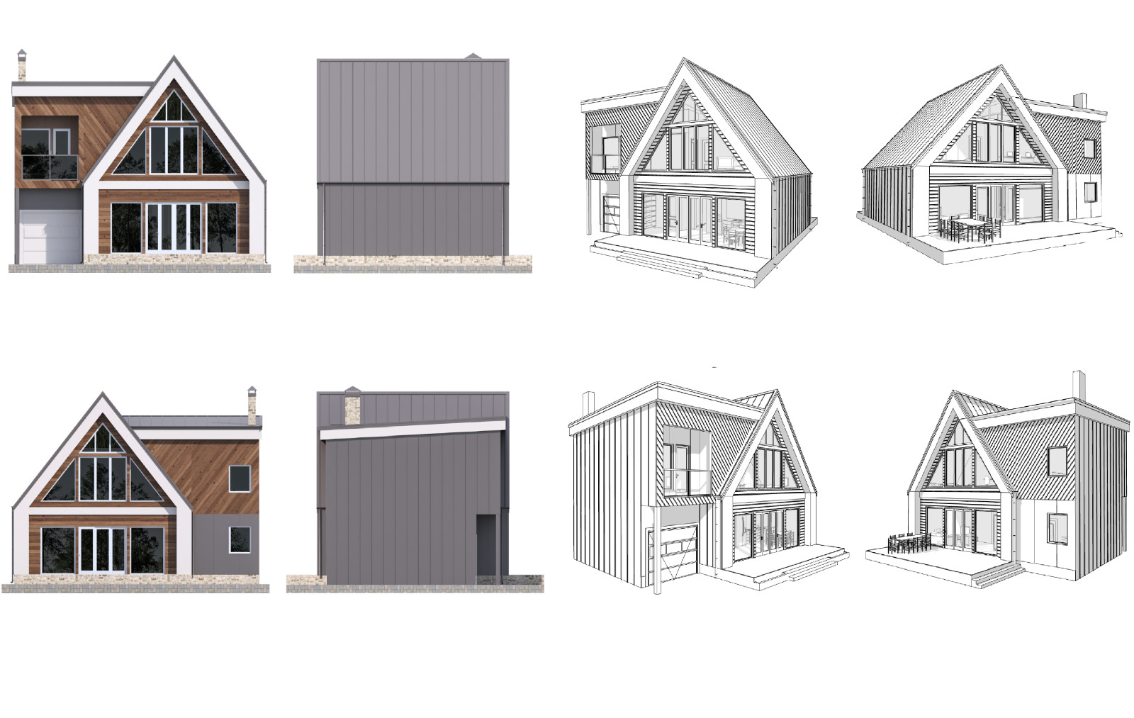 43’x29’ Cozy A-Frame Cabin, 3-Beds, 4 Baths, Garage, 1775SF PDF Download