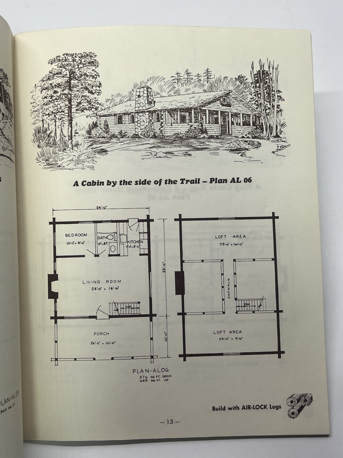 Log Cabins: Fifty-Five Plans / Designs Air-Lock Log Company