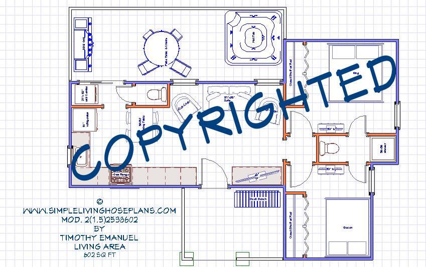 602sqft – 25’x38′ – 2bedrms1.5baths -Small House design – ala cart