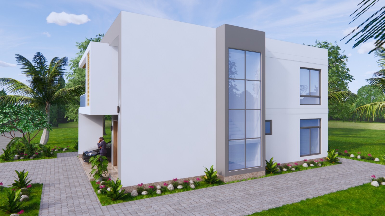 23×39 Feet House Design Plans 7×12 Meter 5 Beds 3 Baths Shed Roof (A4 Hard Copy)