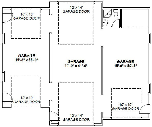 50×42 2-Car 1-RV Garage – PDF FloorPlan – 1,909 sqft – Model 2A