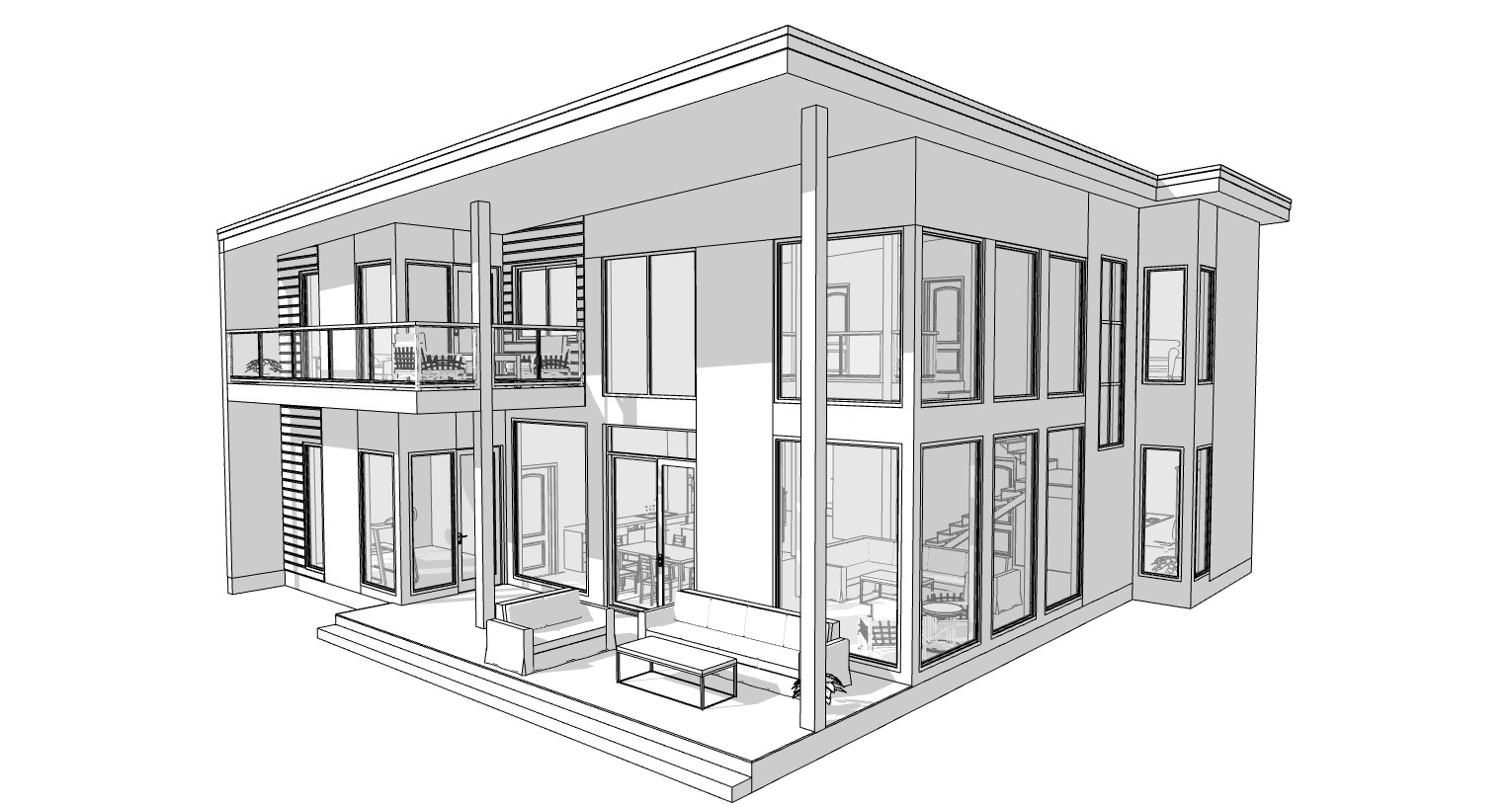 60’x60′ 3 Beds, 3.5 Baths Hi-tech Style Architectural Build Plans PDF.