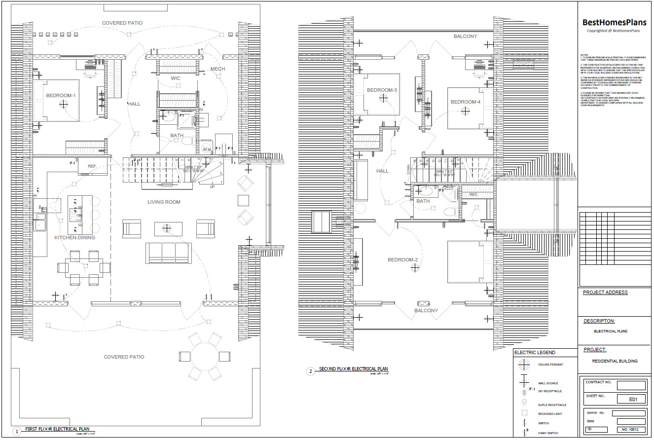 35’x59’ 4 Beds, 2 Baths A-Frame Cabin Architectural Build Plans PDF.
