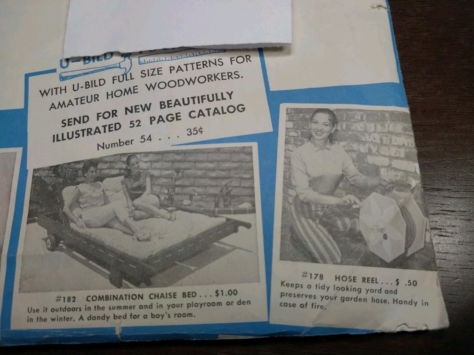Vintage U-Bild Enterprises Playhouse Woodworking Plan Pattern No. 224