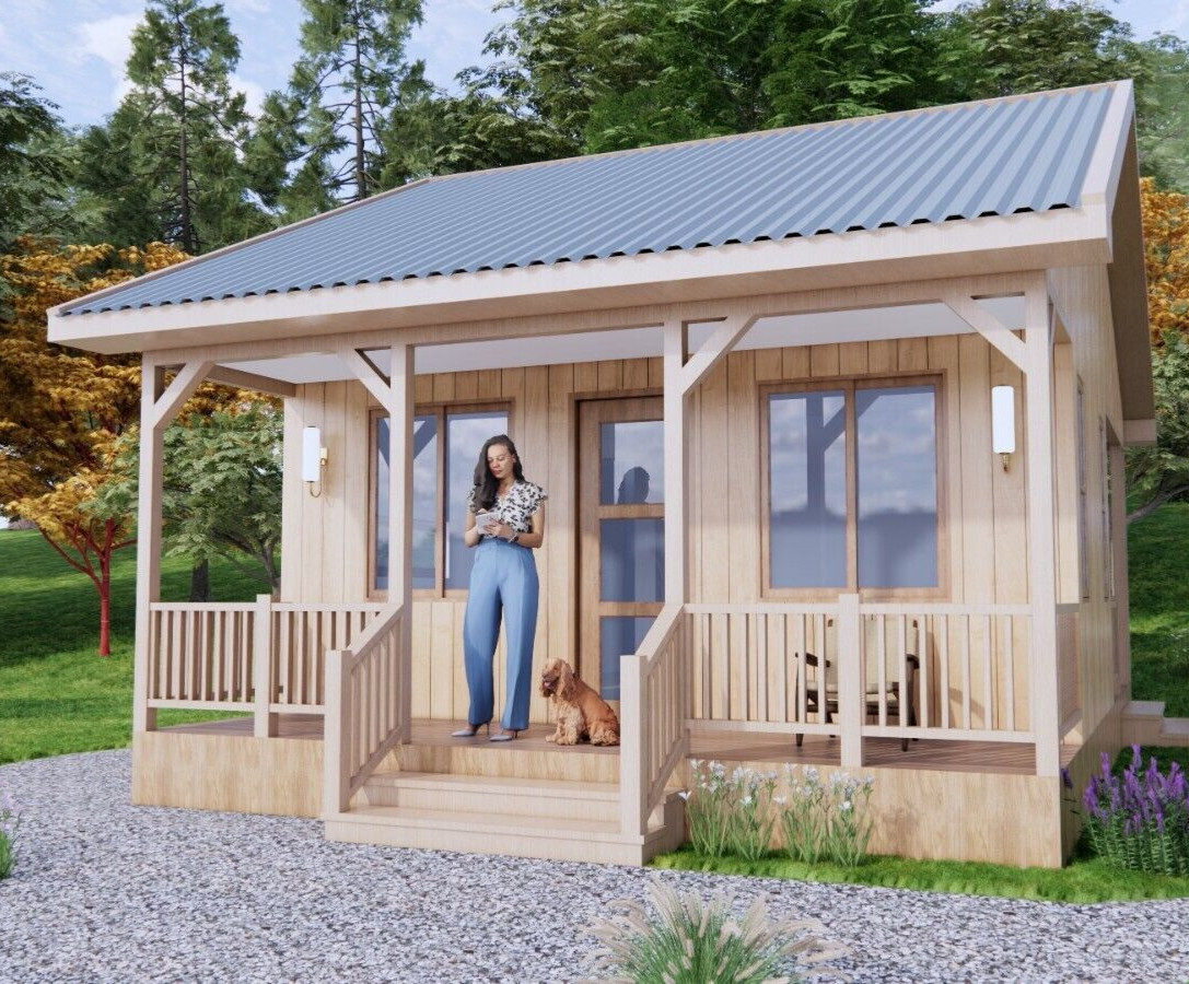 18×21 Shed Plan 1 Bed 1 Bath 5.5×6.5 Meter (PDF and A4 Printed Plans)