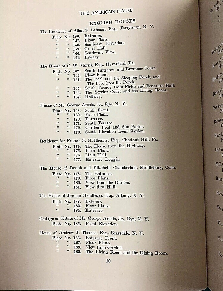 1922 Book : THE AMERICAN HOUSE «Architect» FLOOR PLANS & ILLUSTRATIONS @ Keefe