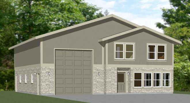 44×48 House with 1-RV Garage – PDF FloorPlan – 2,194 sqft – Model 2