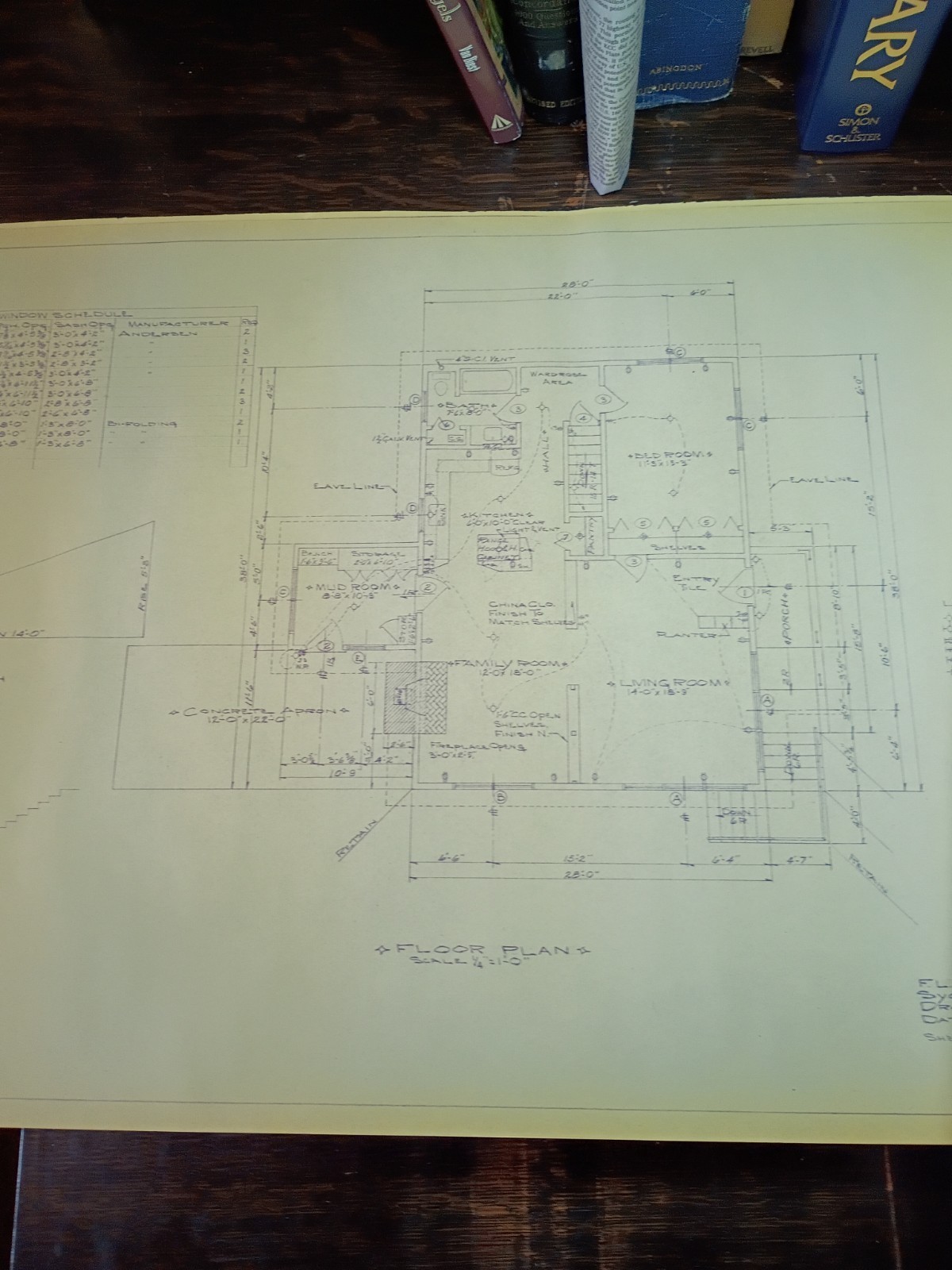 Vintage 1963 Blueprints Mid Century House Professional Architect of Renown Lot 1