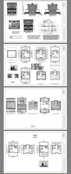 20×16 Tiny House — PDF Floor Plan — 616 sq ft — Model 10