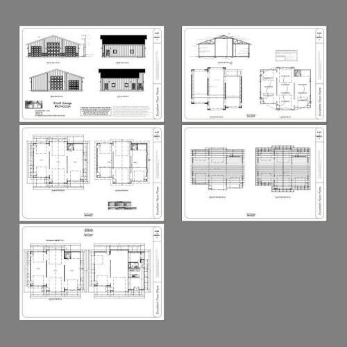 50×42 2-Car 1-RV Garage – PDF FloorPlan – 1,909 sqft – Model 2A