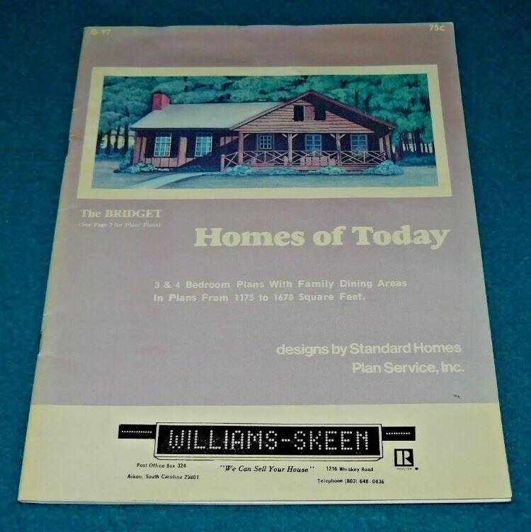 Vintage : HOUSE PLANS «Homes of Today» B-97 @ Southern UNITED STATES