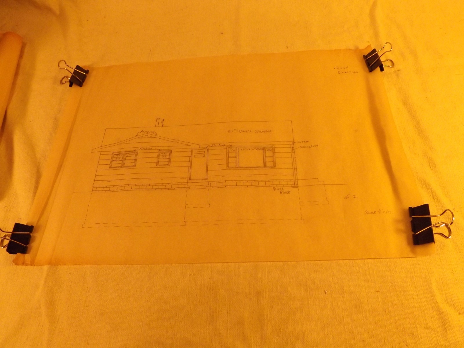 VINTAGE HOUSE BLUEPRINTS #8— 12″ X 18″ SEE PICTURES 6 PAGES