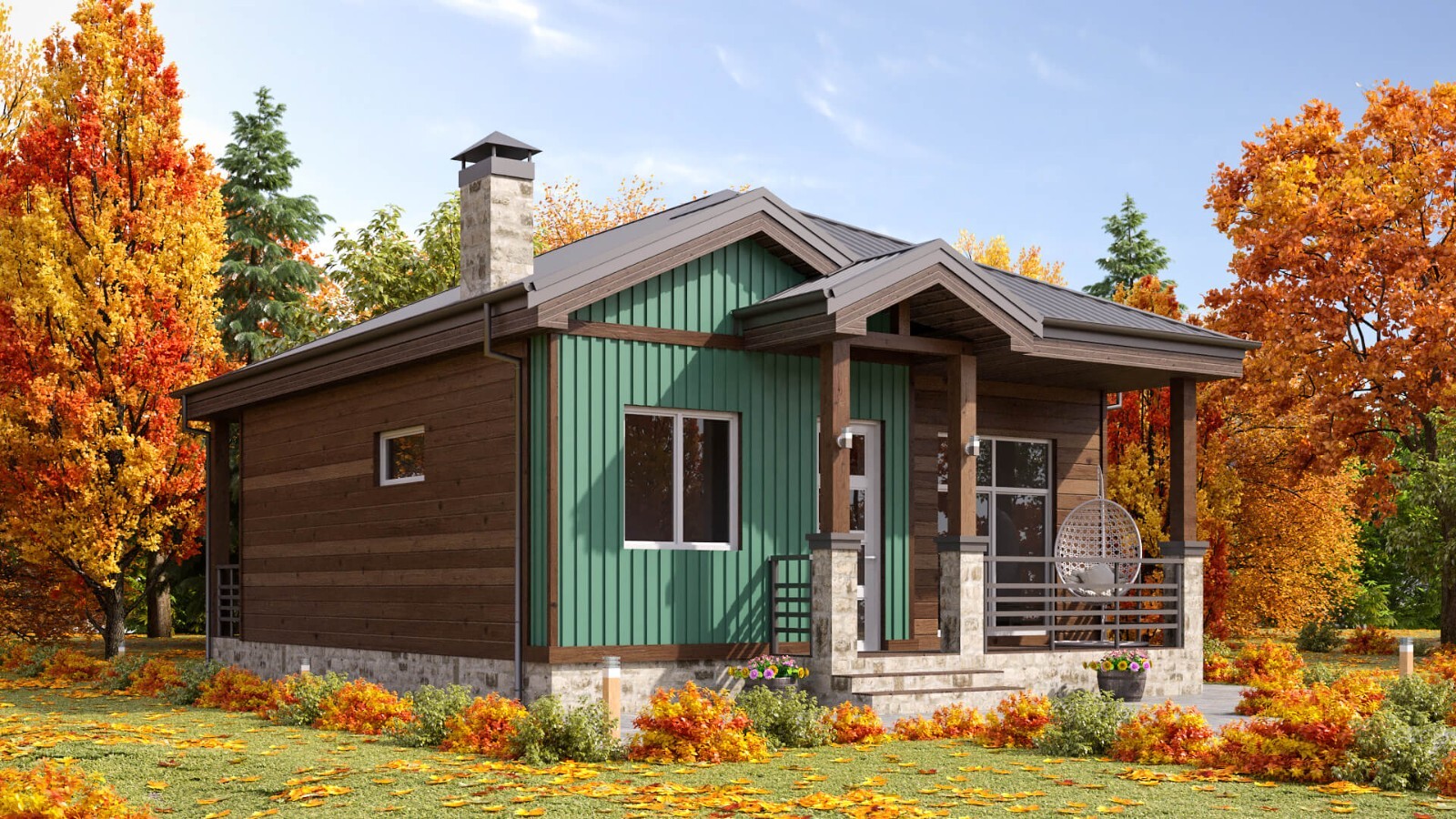 Charming Tiny House 1 Bed, 1 Bath, 583SF Architectural Build Plans PDF Download