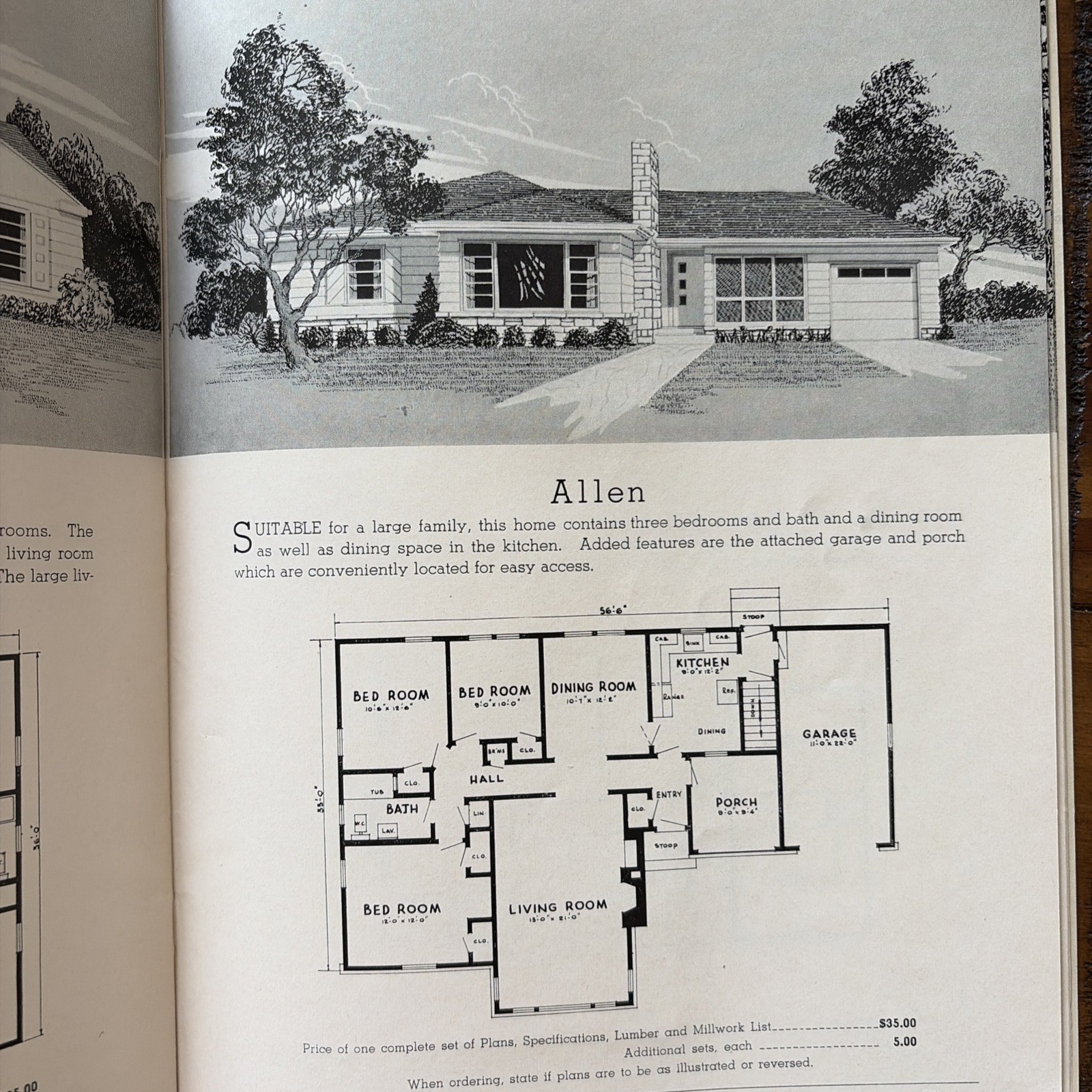 Vintage 1953 MCM Mid Century Home Designs House Plans Practical Homes Catalog