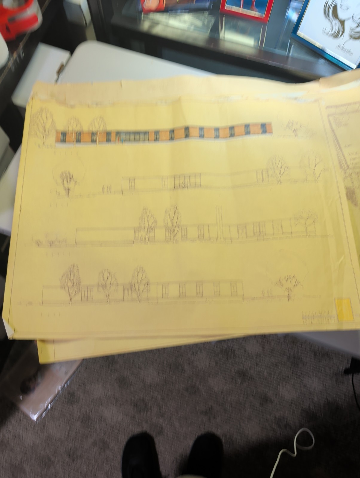 Vintag Vellum Siite Plans, Elevation Etc For 1963 Lot In Canal Fulton Oh