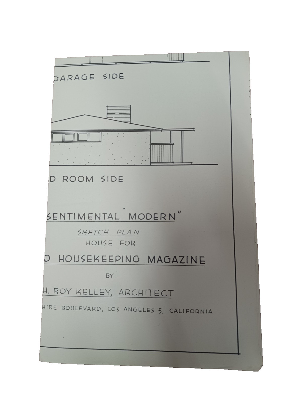 VTG 1950s Sentimental Modern H Roy Kelley Good Housekeeping House Floor Plan MCM