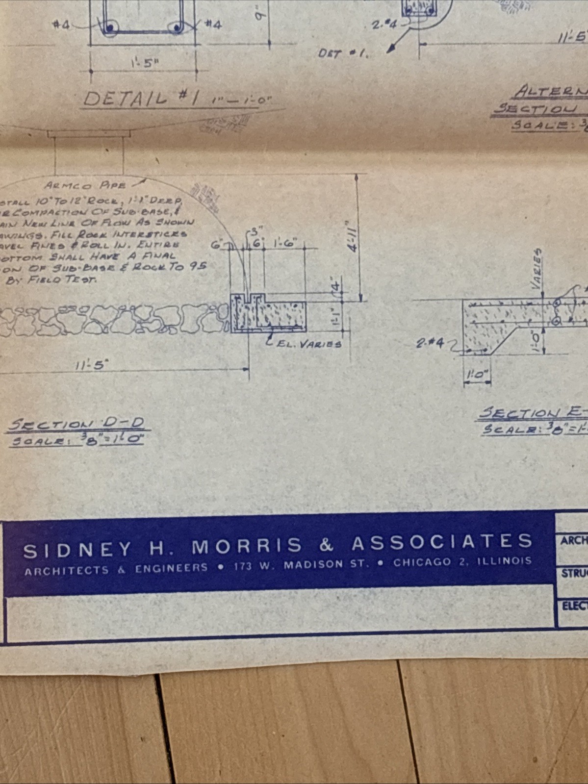 Vintage 1967 Blueprint Civil Engineering Plans Goldblatts Rockford IL