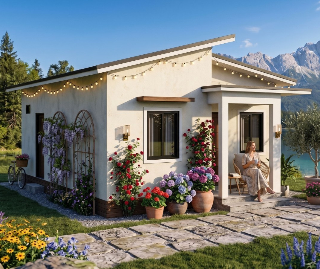 20×26 Ft Tiny House Design (6x7m) 2 Bed 1 Bath | 8.5×11 Printed & Shipped Plan