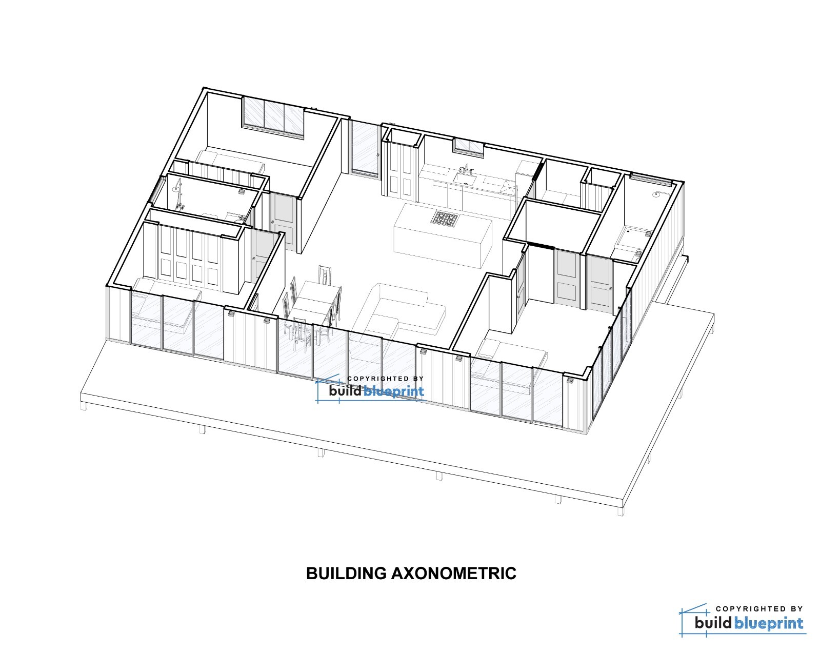 30×46 Lean Modern Cottage Custom Architectural Plans 1380SF – PDF Download