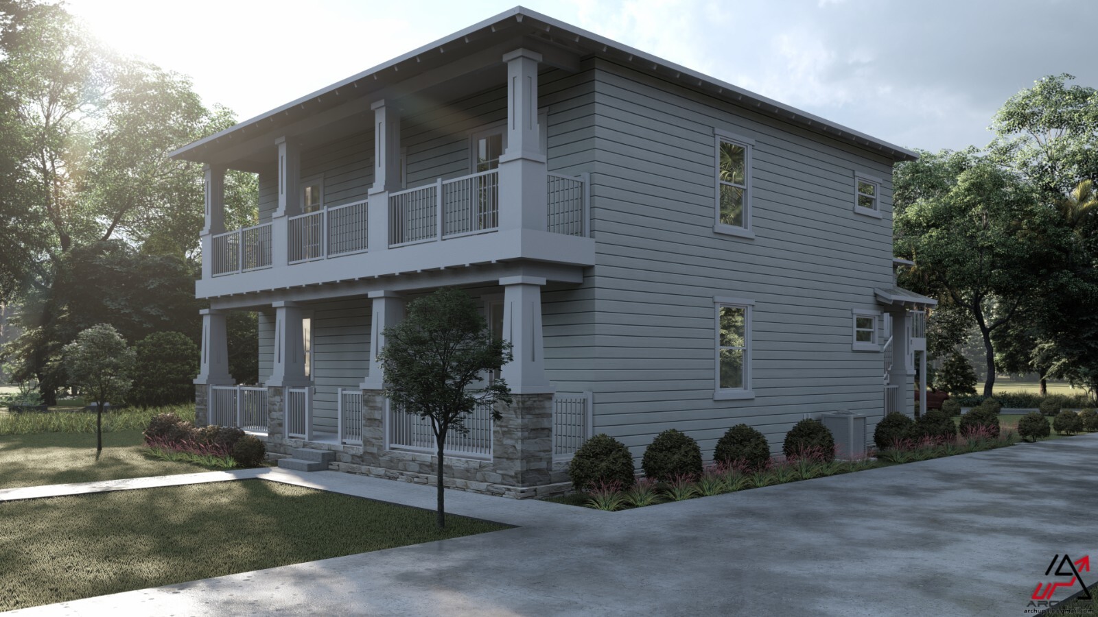 BLUEPRINTS AMERICAN FOURSQUARE 2-STORY PLAN ARCHUP #125