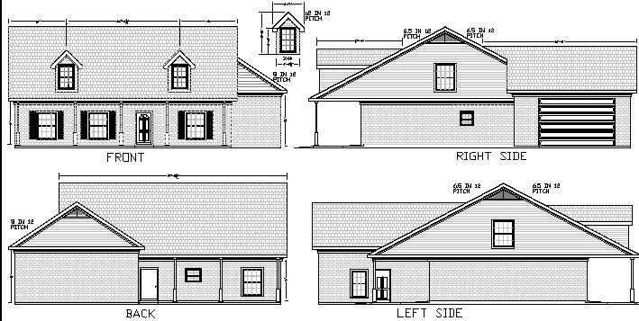 Blanche_1415G-2 Logs, 3 bed / 2 bath , 2 car garage, future upstairs, PDF