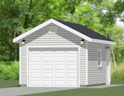12×20 1-Car Garage — 240 sq ft — PDF Floor Plan — Model 1A