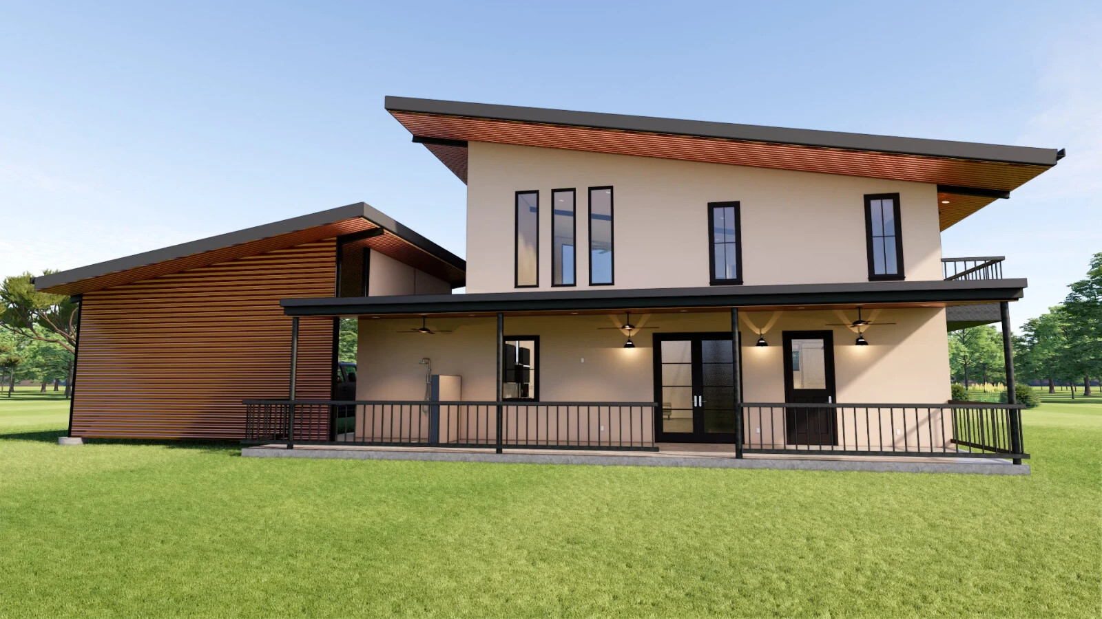 The Villa: Modern Floorplan – 2 Bedrooms / 2.5 Baths 1,955 SF Design Blueprints