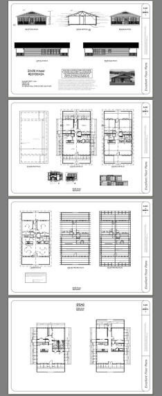 28×36 House — 2 Bedroom 1 Bath — 1,008 sq ft — PDF Floor Plan — Model 2A