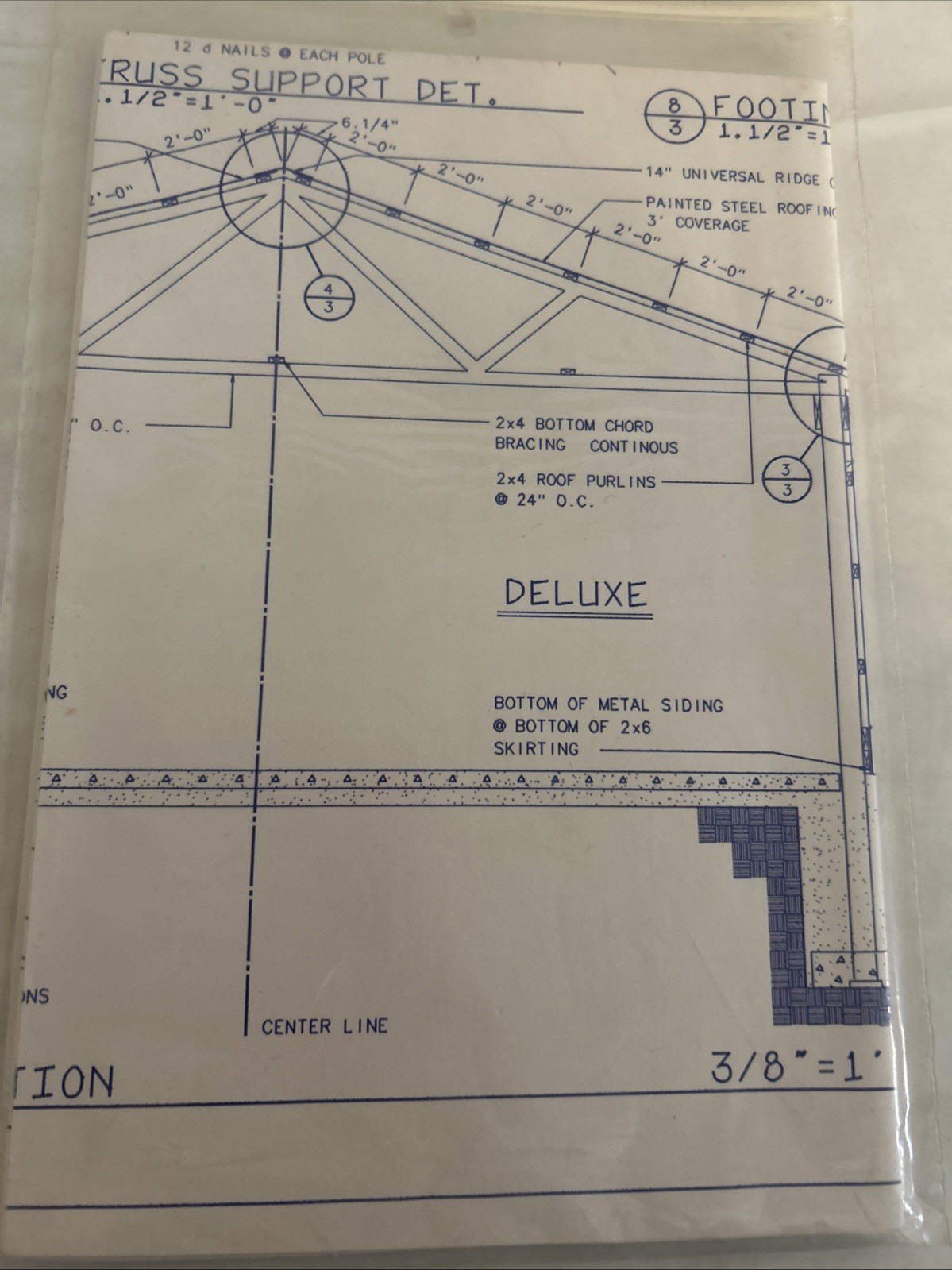 84 Lumber plans, lot of 2: 2-car garage, pole barn