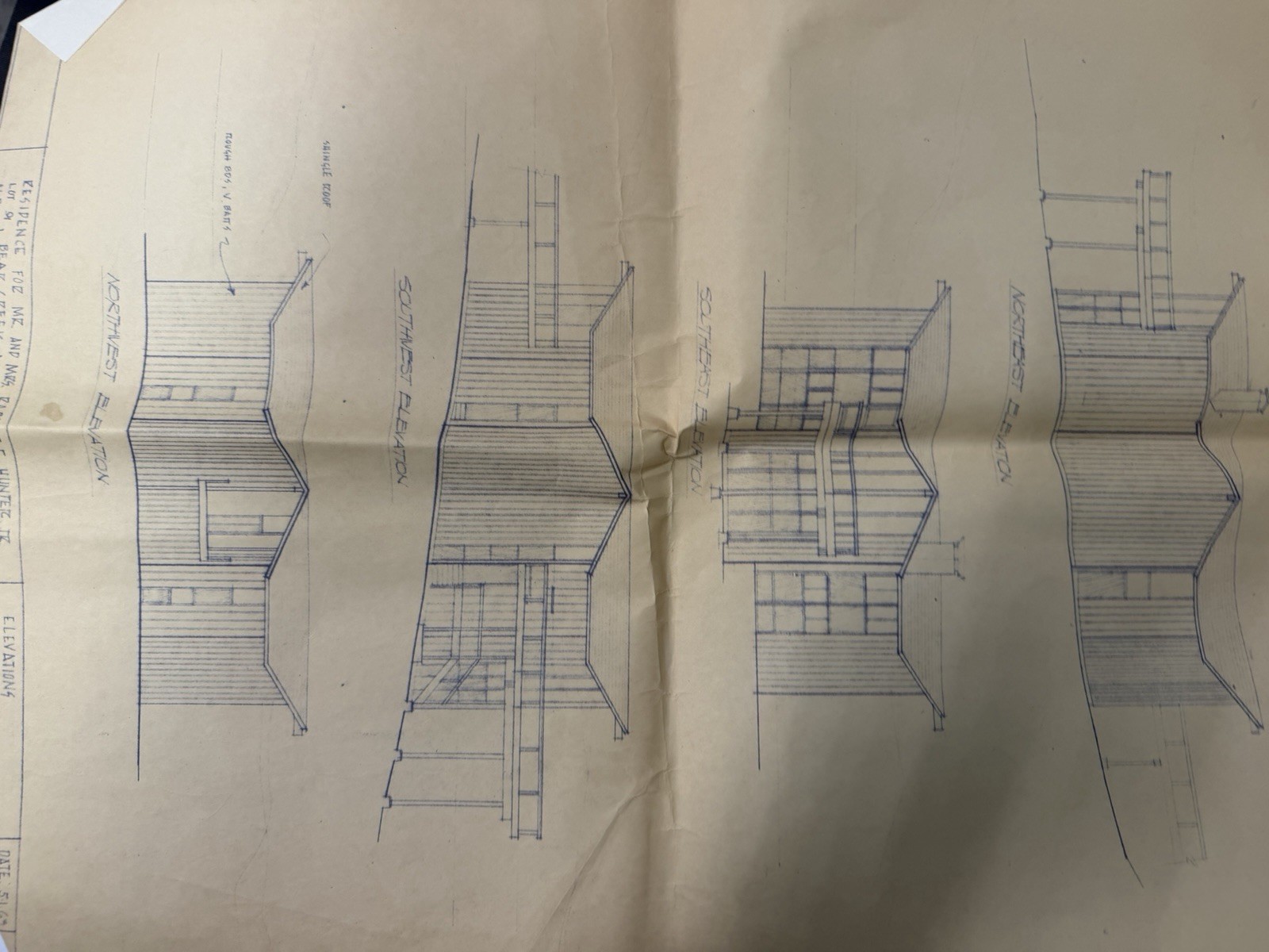 Vintage 1963 Lake Tahoe Alpine Meadows MCM Cabin Blueprints Mid Century