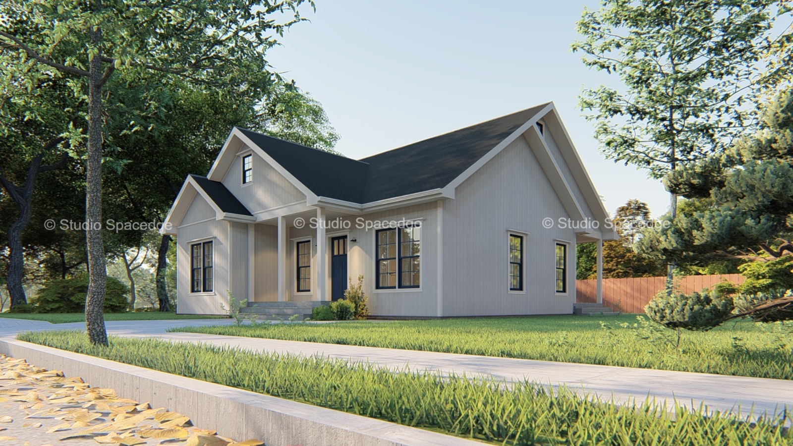 Custom Cottage Modern House Plan with 2 Beds 1 Bath PDF Hard (A4 Copy) FREE CAD