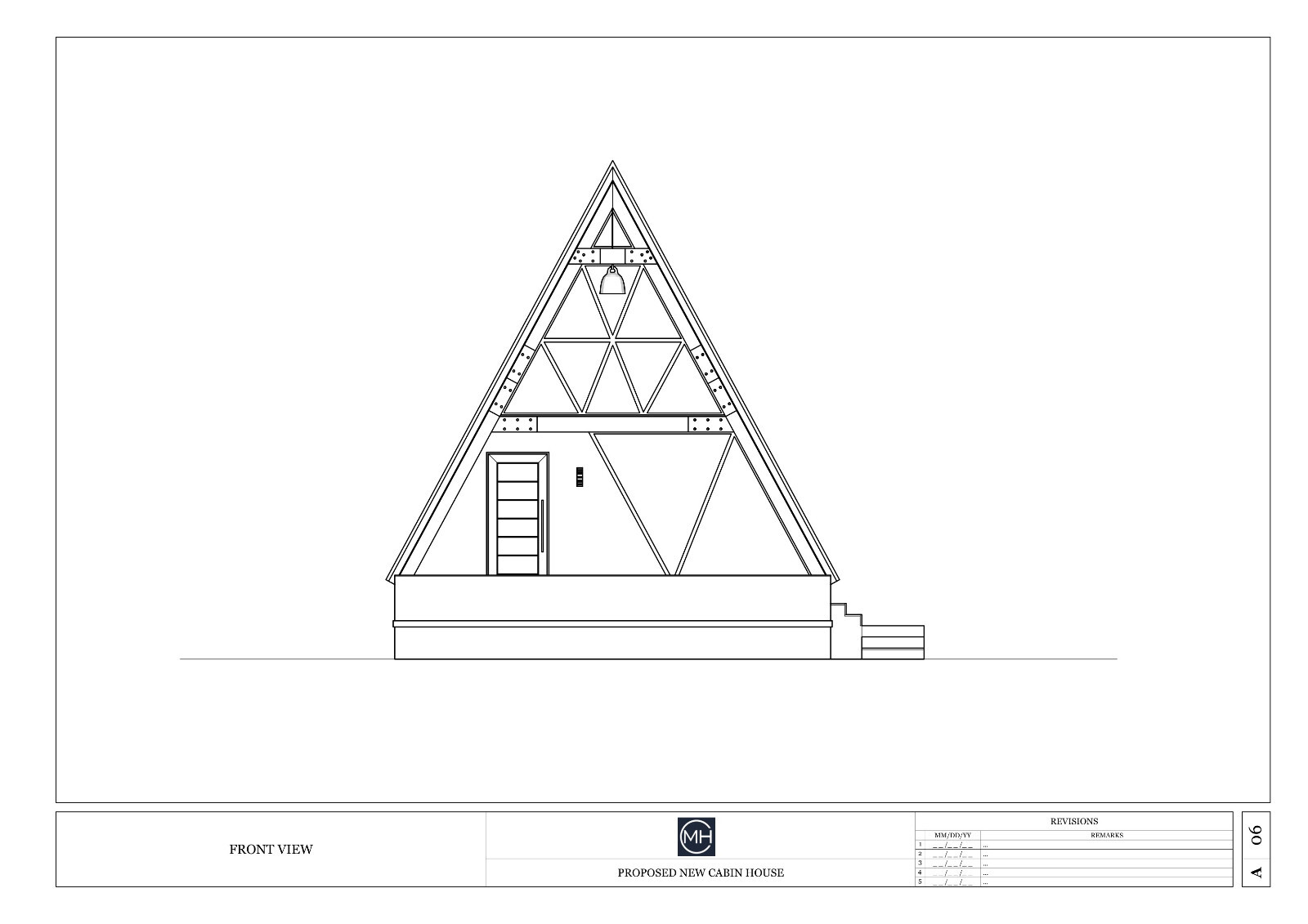 A-Framed Cabin House With Pool | PDF and AutoCAD File For BluePrint Plans