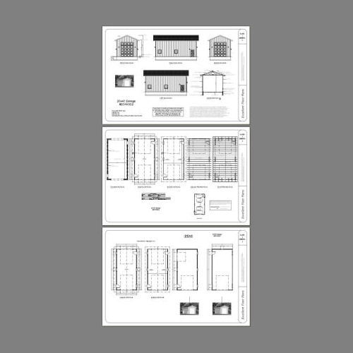 20×40 1-RV Garage — 800 sq ft — PDF Floor Plan — Model 2A