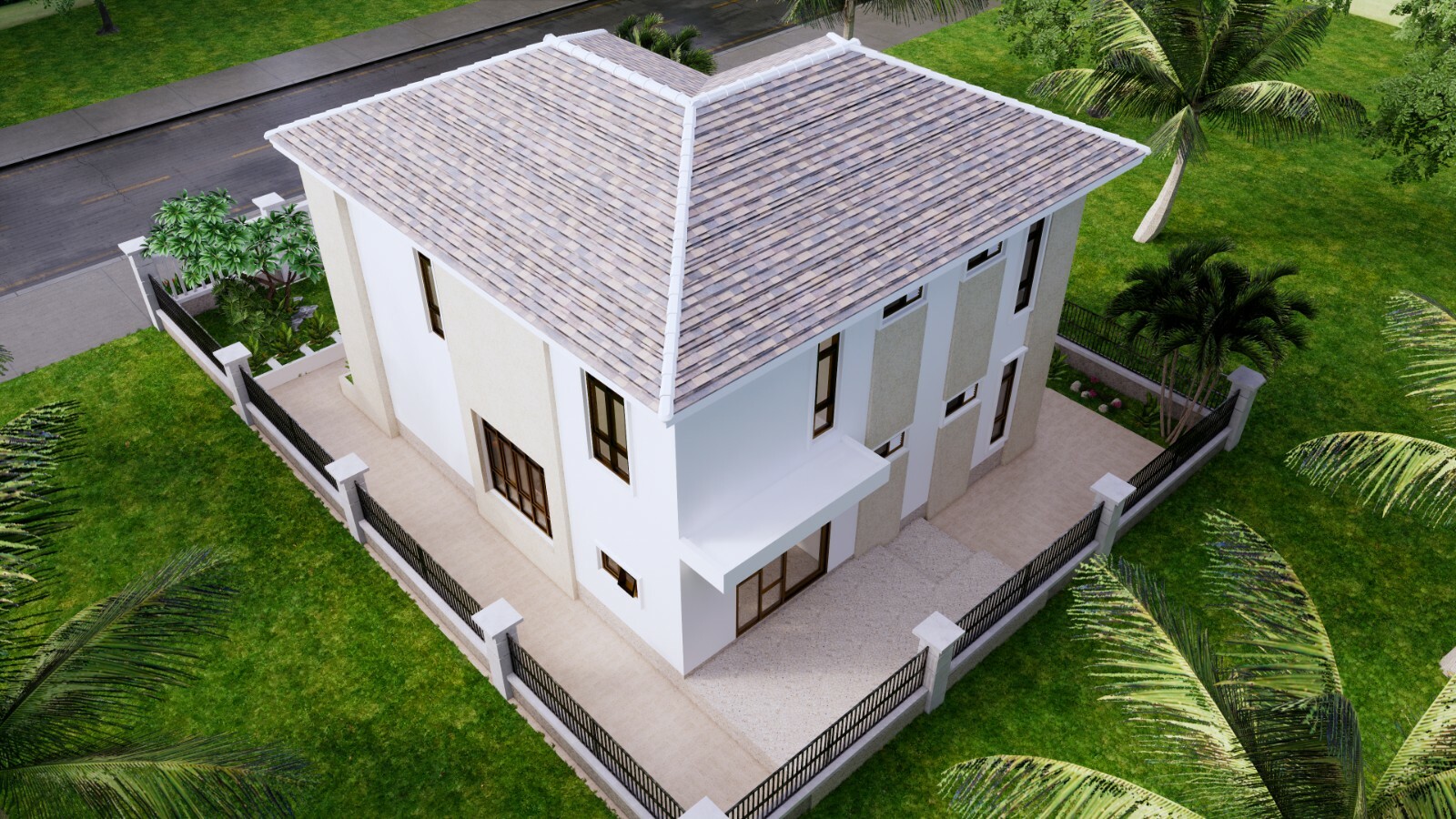 31×36 House Design Plan 9.5×11 M with 3 Bedrooms PDF Full Plans (A4 Hard Copy)