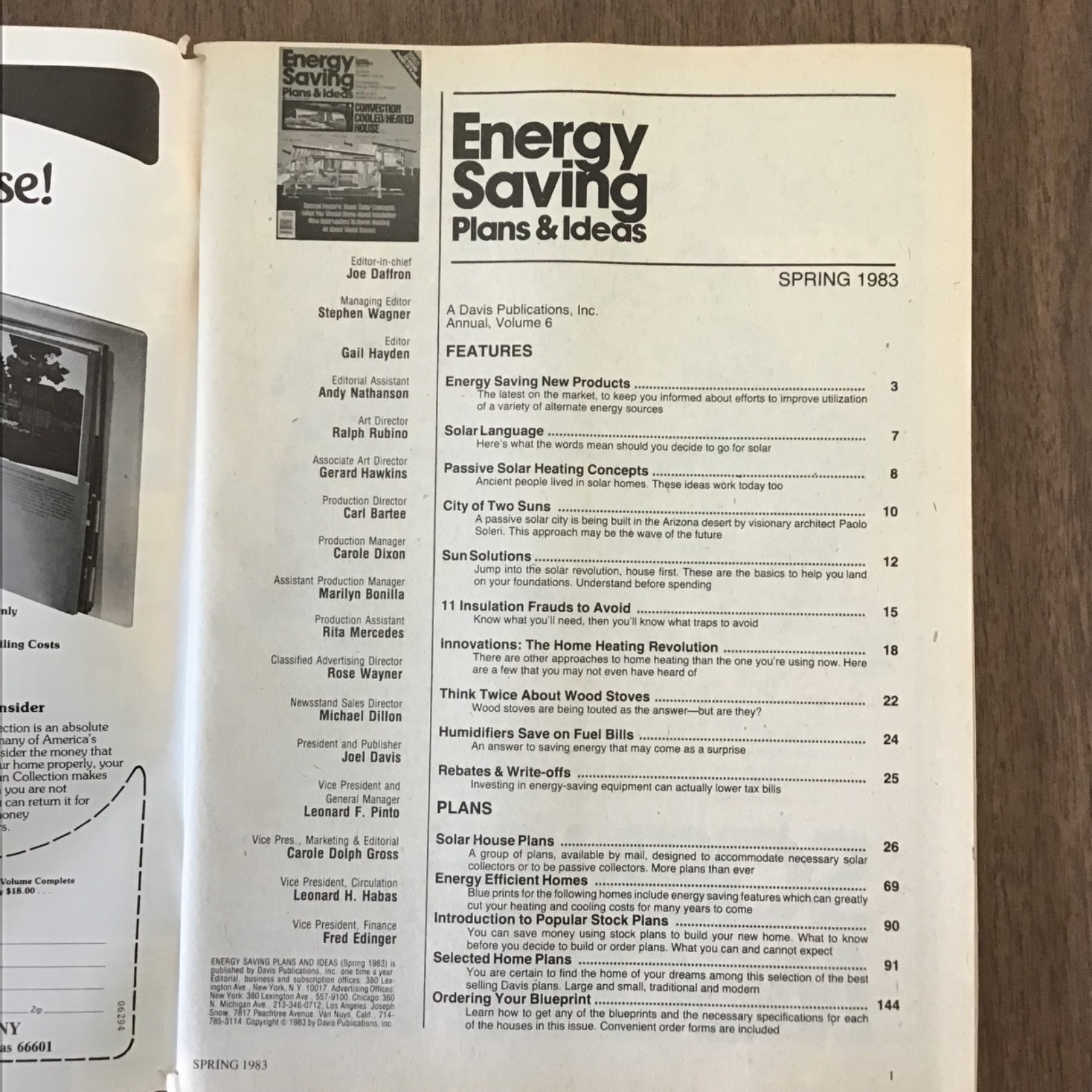 1983 Vtg Contemporary Home Floor Plans HOUSE Book SEE INDEX Solar Energy Saving