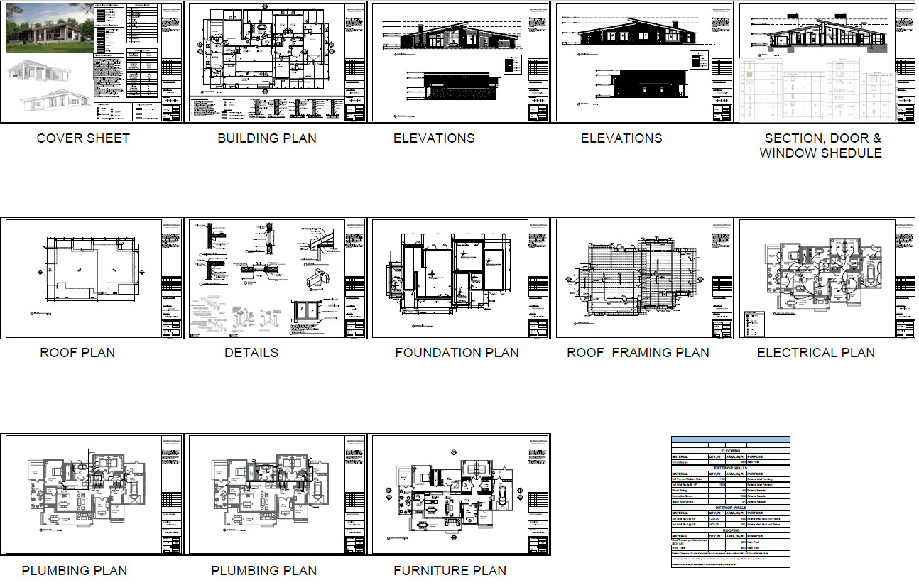 90’x55’ 3 Bed, 2 Bath Garage, Porch, Winter Garden Architect. Plans PDF Download
