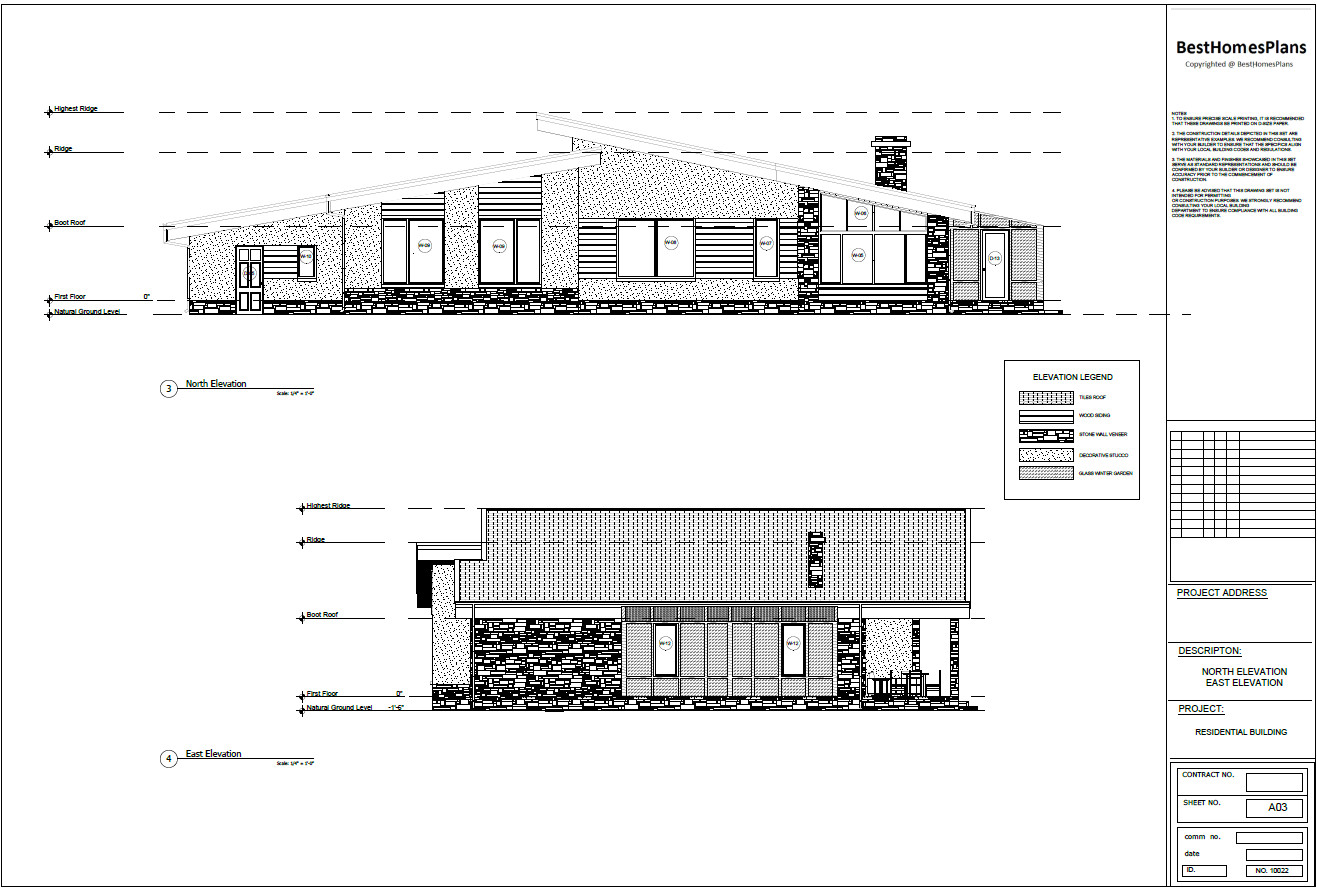90’x55’ 3 Bed, 2 Bath Garage, Porch, Winter Garden Architect. Plans PDF Download