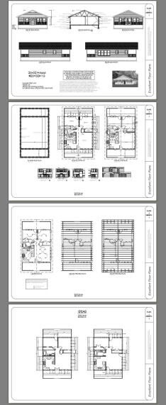 28×32 House — 2 Bedroom 1 Bath — 895 sq ft — PDF Floor Plan — Model 1G