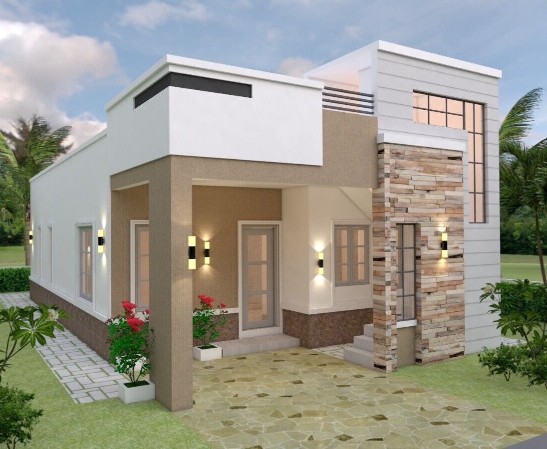 23×46 Feet Small Home Plan 7×14 Meter 3 Beds 2 Baths Terrace PDF (A4 Hard Copy)