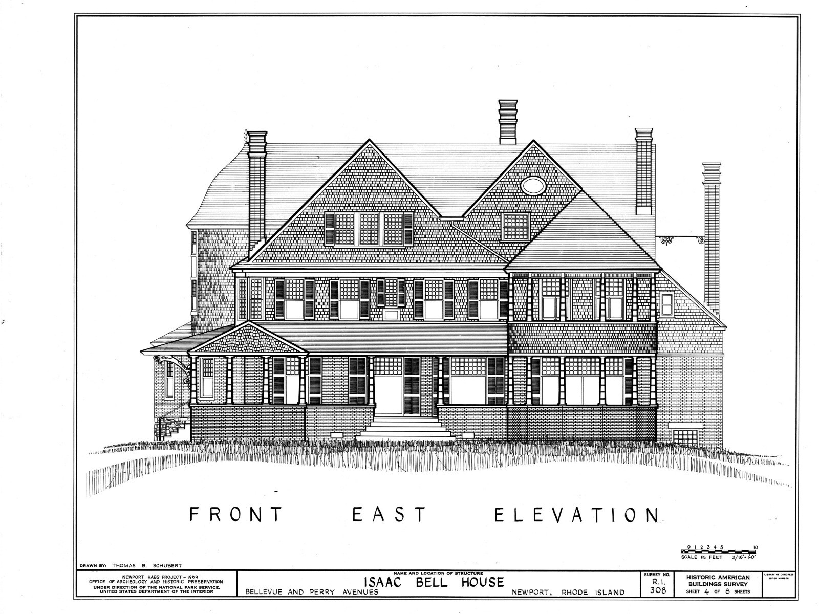 Queen Anne Shingle Style house, mansion with many bedrooms, printed home plans