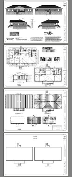 60×30 House — 4 bedroom 3 Bath — 1,800 sqft — PDF Floor Plan — Model 4