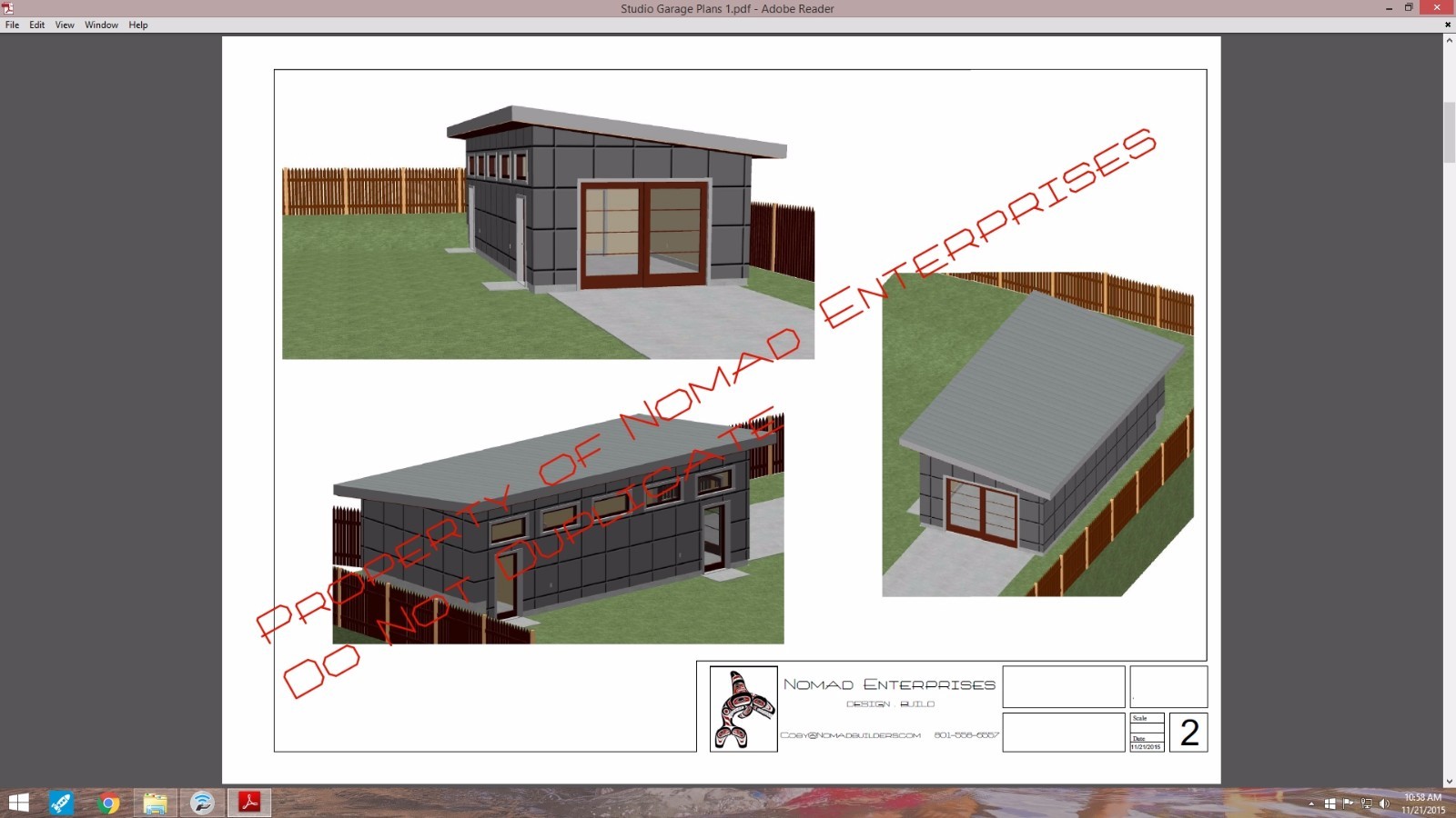 Modern Studio Garage PDF Plans Mancave Building Plan Contemporary Shed