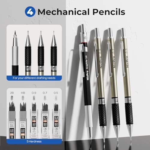 30PCS Professional Drafting Tools & Geometry Set with Case, Architect 30 PCS