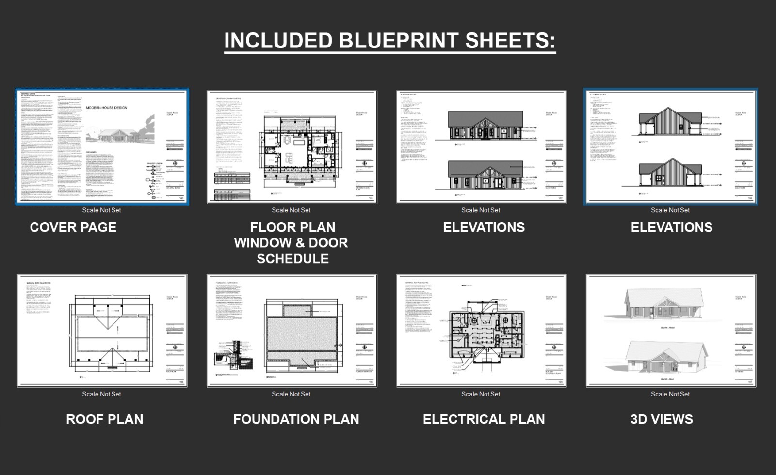 Farmstead Modern House Open Plan Design 3 Bed 2.5 Bath – Drawings Blueprint