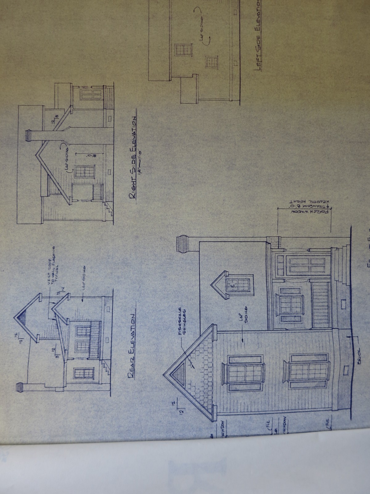 HISTORICAL REPLICATIONS HOUSE PLANS 3 COMPLETE SETS of BLUEPRINTS PLAN 1098